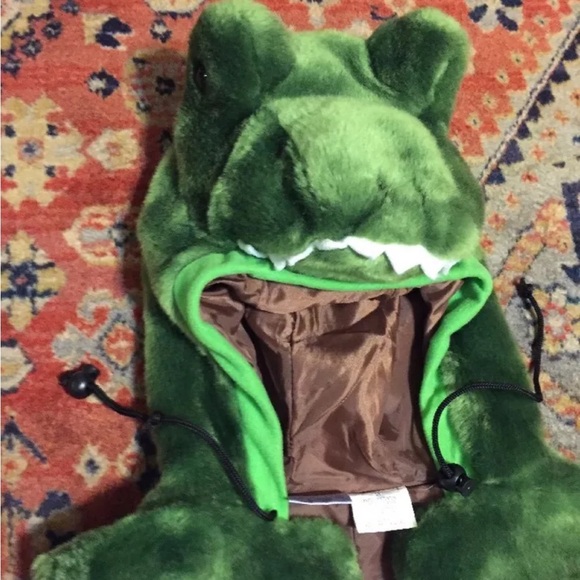 Lil Tots green dinosaur vest fleece - Picture 3 of 8